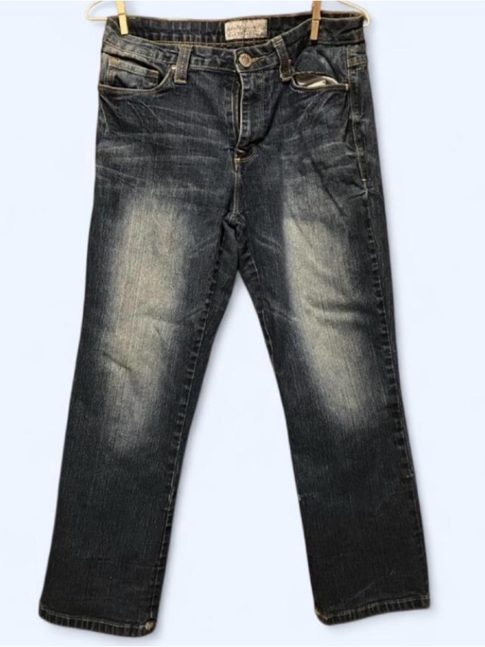 Baby Phat Women's Washed Indigo Blue Cropped Jeans size 11